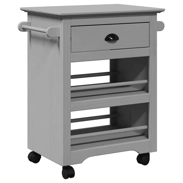 vidaXL Küchenwagen BODO Grau 67,5x45x80 cm 4016880