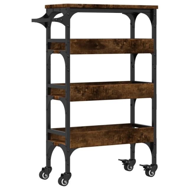 vidaXL Küchenwagen Räuchereiche 53x20x76 cm Holzwerkstoff 842353