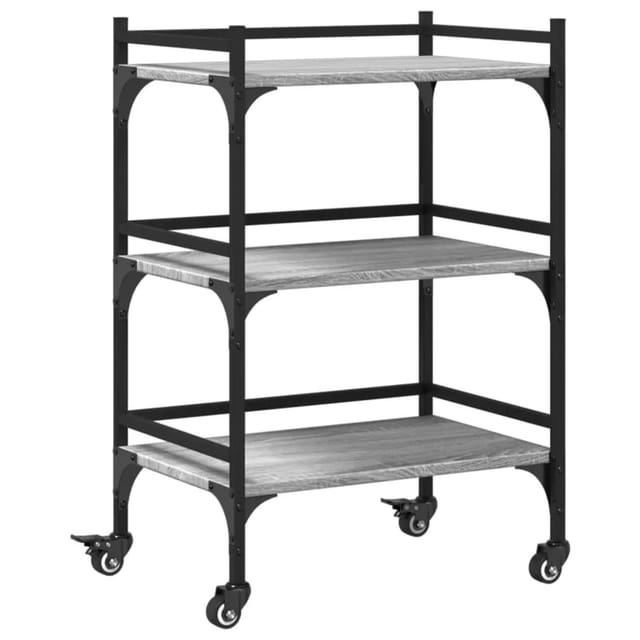 vidaXL Küchenwagen Grau Sonoma 50x35x75,5 cm Holzwerkstoff 842349