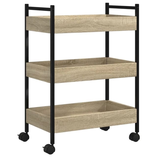 vidaXL Küchenwagen Sonoma-Eiche 50x30x70 cm Holzwerkstoff 842357