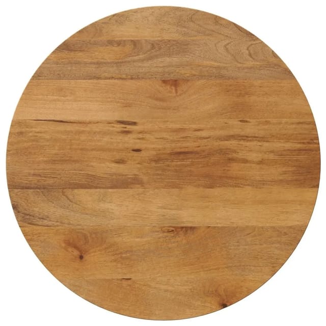 vidaXL Tischplatte Ø 80x3,8 cm Rund Massivholz Mango 370079