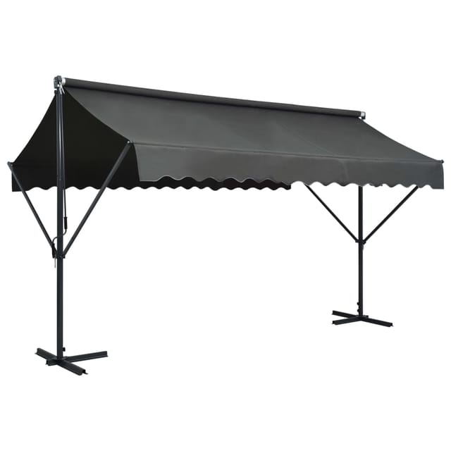 vidaXL Freistehende Markise 400x300 cm Anthrazit 145886