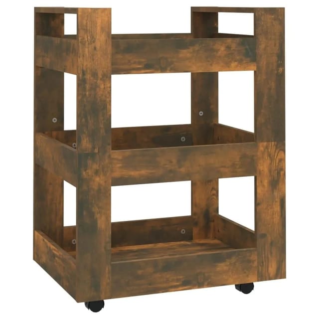 vidaXL Küchenwagen Räuchereiche 60x45x80 cm Holzwerkstoff 816821