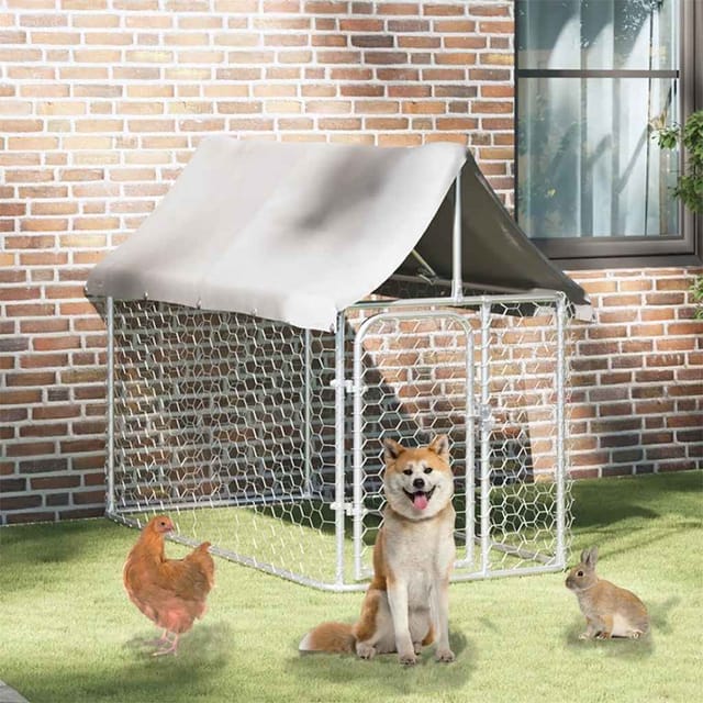 vidaXL Outdoor-Hundezwinger mit Dach 200x100x150 cm 171496