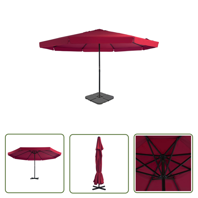 vidaXL Sonnenschirm mit Tragbarem Sonnenschirmständer Rot 276325
