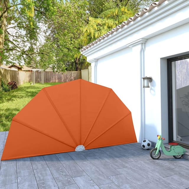 vidaXL Faltbarer Terrassen-Seitenfächer Terracotta-Rot 200 cm 44580