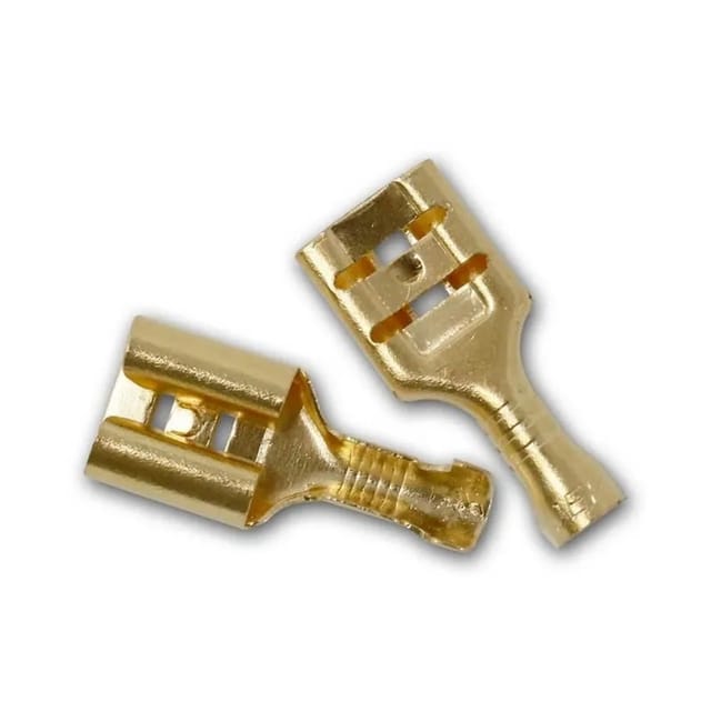 world-trading-net Flachsteckhülse 63mm Unisoliert 10er Pack 1mm²