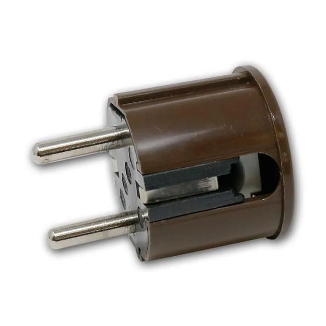 world-trading-net Winkel-Stecker Braun mit Schutzkontakt 250V 16A