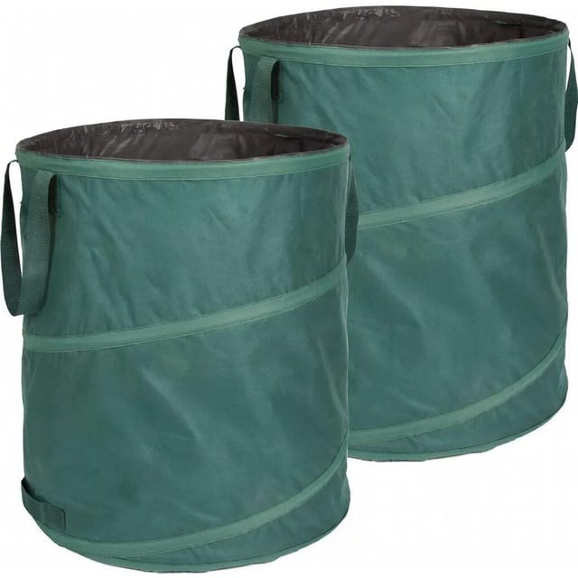 TTL GARDEN Pop Up Laubsack PREMIUM 160 L 2er Set Gartensack 220 G/QM Selbststehend Faltbar