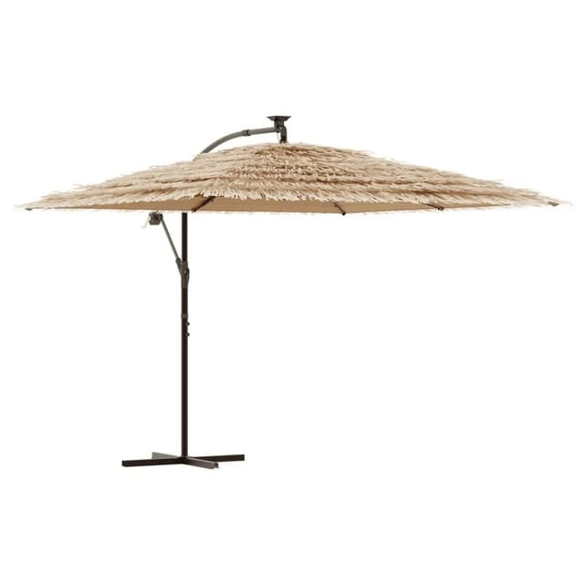 vidaXL Sonnenschirm mit LED und Stahlmast Braun 290x290x238 cm 4005088