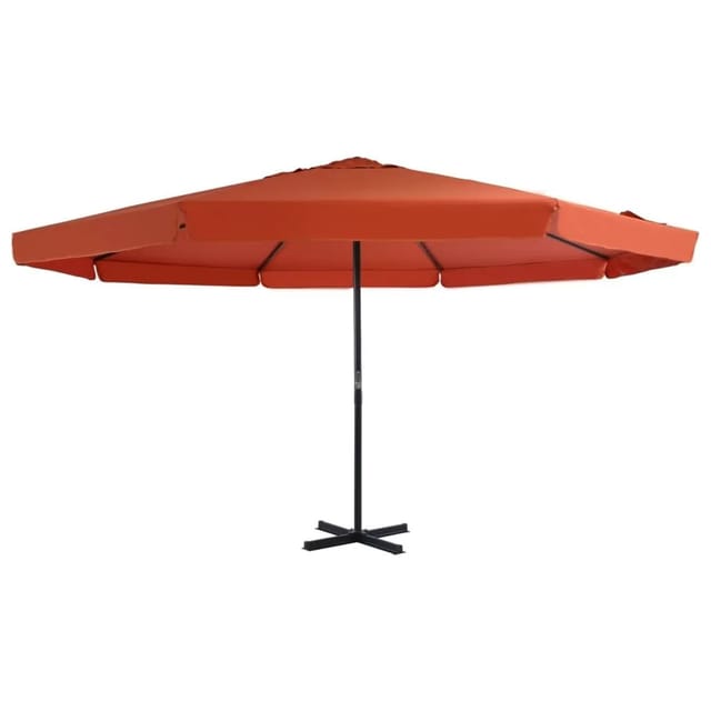 vidaXL Sonnenschirm Aluminium-Mast 500 cm Terrakotta-Rot 44477