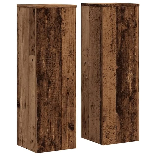 vidaXL Pflanzenständer 2 Stk Altholz-Optik 25x25x80 cm Holzwerkstoff 852949