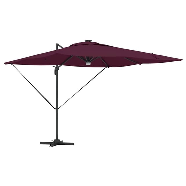 vidaXL Roma Parasol Rot 286 x 284 x 270 cm Aluminium und Polyester 42003357