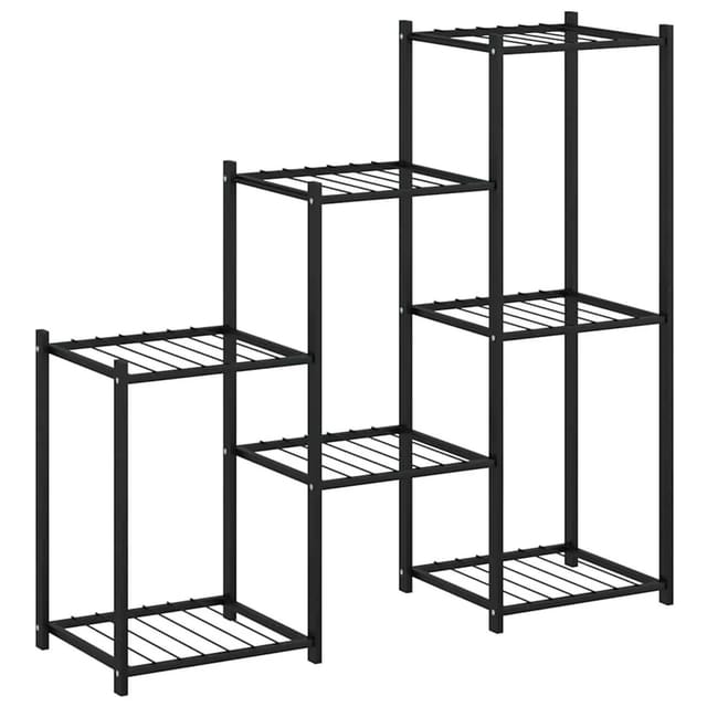 vidaXL Blumenständer 83x25x80 cm Schwarz Eisen 343129