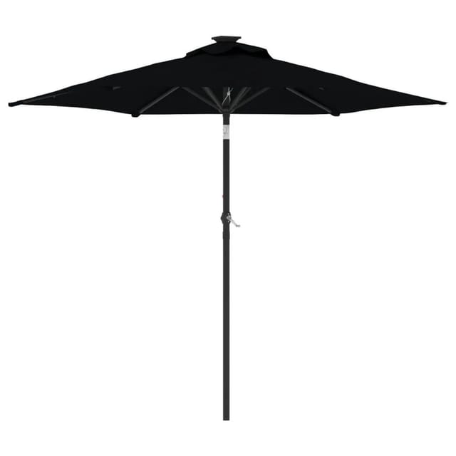 vidaXL Sonnenschirm mit Stahlmast Schwarz 225x225x212 cm 4005064
