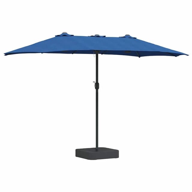 vidaXL Garten-Sonnenschirm Azurblau 385 x 209 x 244 cm 42003282