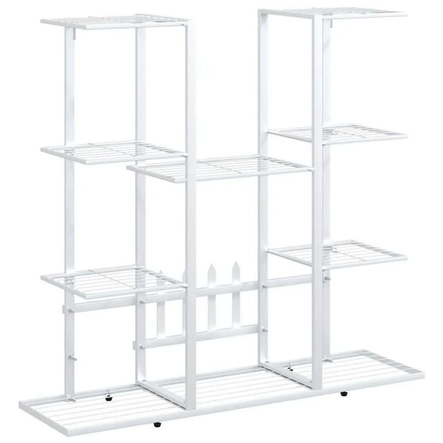 vidaXL Blumenständer 94,5x25x89 cm Weiß Eisen 343120