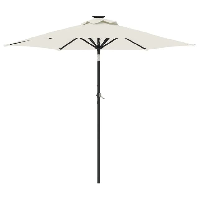 vidaXL Sonnenschirm mit Stahlmast Weiß 225x225x212 cm 4005058