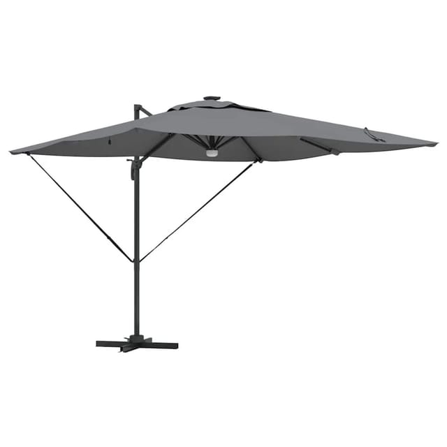 vidaXL Roma Parasol mit LED-Lichtleisten Anthrazit 286 x 284 x 270 cm 42003353