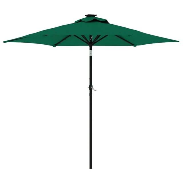 vidaXL Sonnenschirm mit Stahlmast Grün 225x225x212 cm 4005059