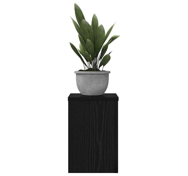 vidaXL Pflanzenständer 2 Stk Schwarz Eichen-Optik 20 x 20 x 30 cm 869229