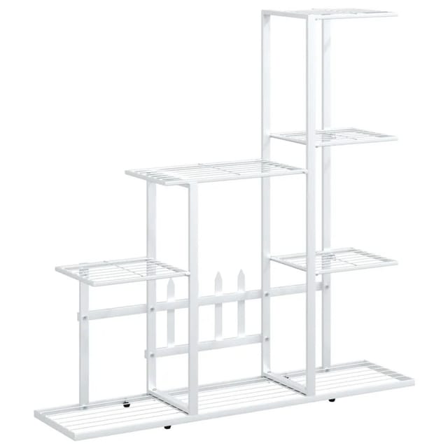 vidaXL Blumenständer 94,5x25x88 cm Weiß Metall 336113