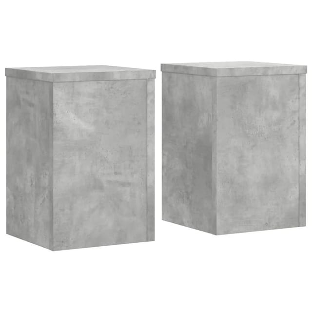 vidaXL Pflanzenständer 2 Stk Betongrau 20x20x30 cm Holzwerkstoff 852900