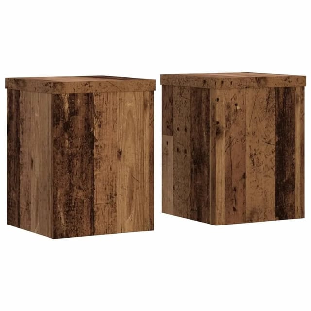 vidaXL Pflanzenständer 2 Stk Altholz-Optik 15x15x20 cm Holzwerkstoff 852895