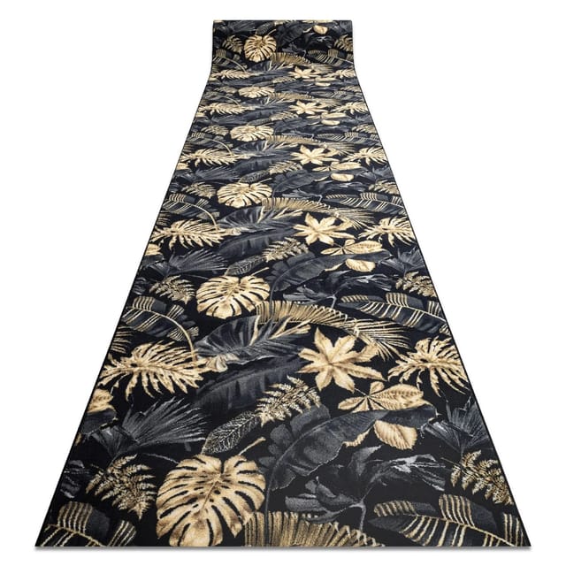 RugsX Läufer Antirutsch Monstera VG17671 Gold 80cm 100cm