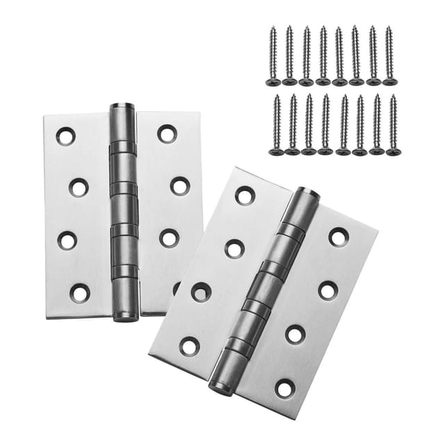 SOTECH 2 Stück Edelstahl SS304 Türscharnier Aufschraubband 101 x 76 x 2,5 mm Tragkraft 75 Kg Kugelgelagert