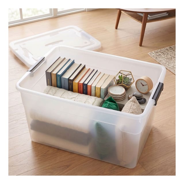 Juskys Aufbewahrungsbox mit Deckel 45L 4er Set