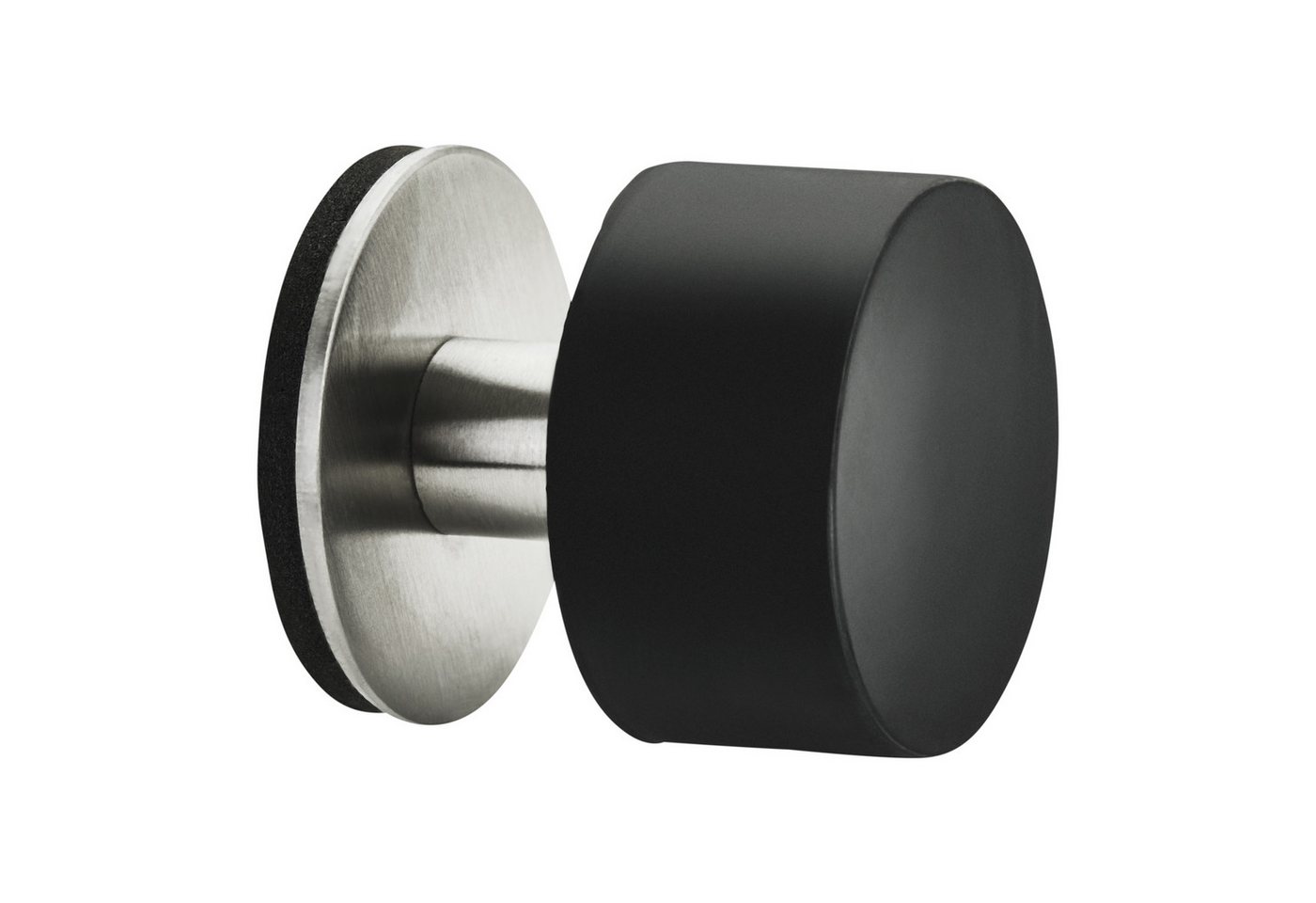 SOTECH Türstopper HEKTOR Ø40 mm H 40 mm Edelstahl Schwarz Selbstklebend