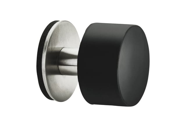 SOTECH Türstopper HEKTOR Ø40 mm H 40 mm Edelstahl Schwarz Selbstklebend