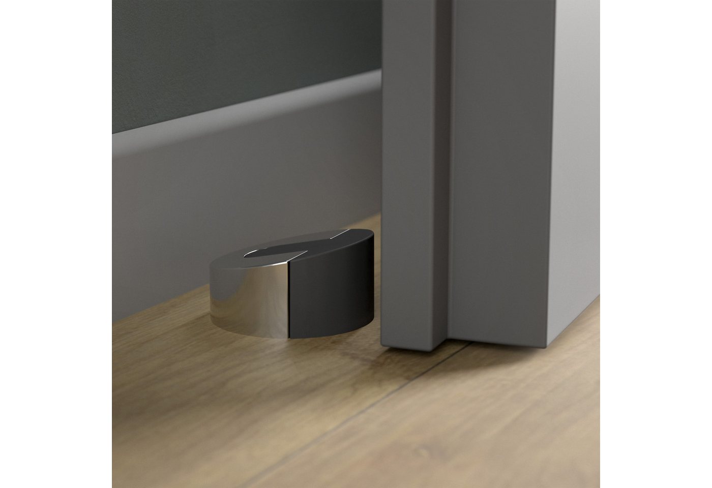 SOTECH Türstopper JEAN Ø45 Chrom Poliert Bodenmontage Bild 2