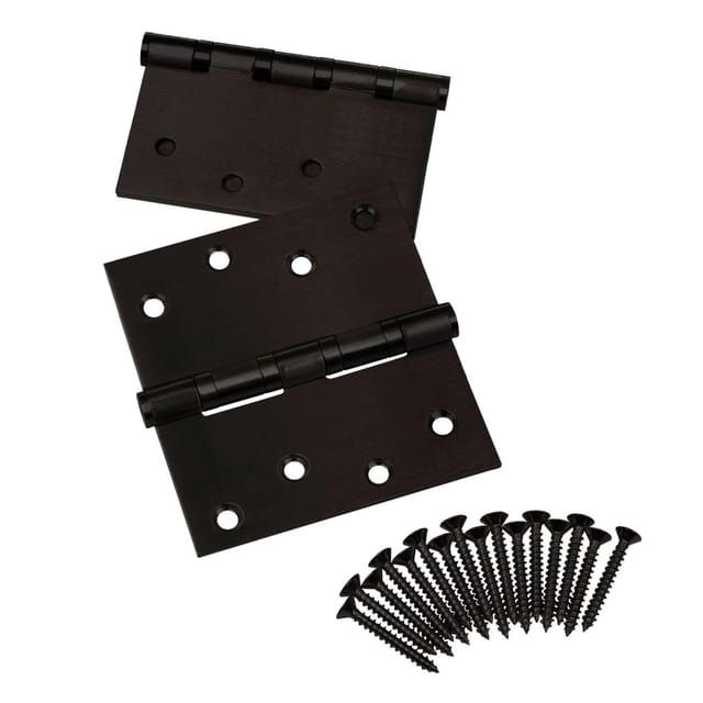 SOTECH 2 Stück Edelstahl SS304 Schwarz Türscharnier Aufschraubband 101 x 101 x 2,0 mm Tragkraft 60 Kg Kugelgelagert