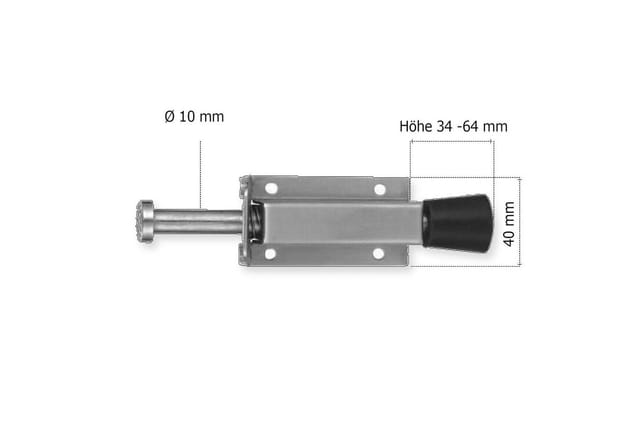 SOTECH Türfeststeller Türstopper Flipper B 40 mm Edelstahl