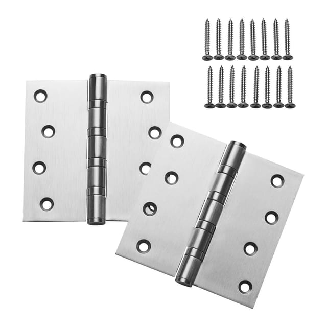 SOTECH 2 Stück Edelstahl SS304 Türscharnier Aufschraubband 101 x 101 x 2,5 mm Tragkraft 75 Kg Kugelgelagert