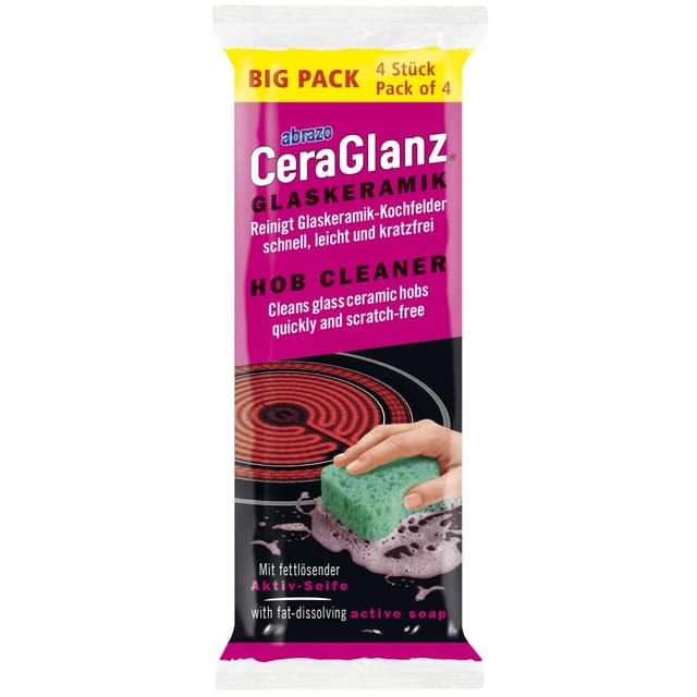 abrazo Schwämme CeraGlanz Glaskeramik 1 x 4 Stück