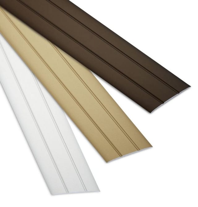 SOTECH Übergangsprofil Cross 1000 x 37 x 2,5 mm Selbstklebend Aus Aluminium Messing Eloxiert