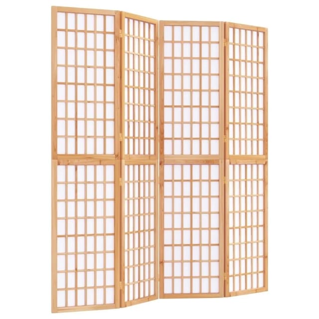 vidaXL 4 Tlg Paravent Japanischer Stil Faltbar 160x170 cm 352084
