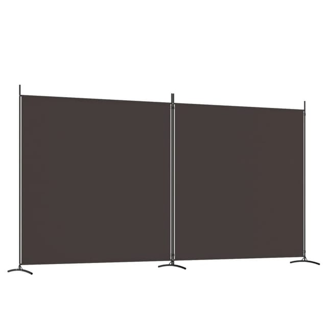 vidaXL 2 Tlg Paravent Braun 348x180 cm Stoff 350275