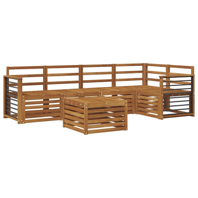 vidaXL Sofagarnituren 6-Tlg Natur Massivholz Akazie 3374859
