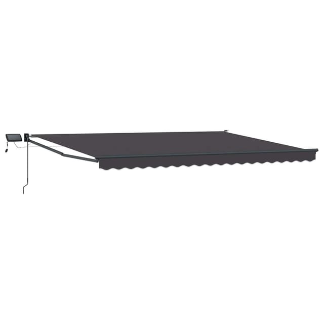 vidaXL Manuelle Gelenkarmmarkise mit LEDs Anthrazit 4,5 x 3 m 3419477