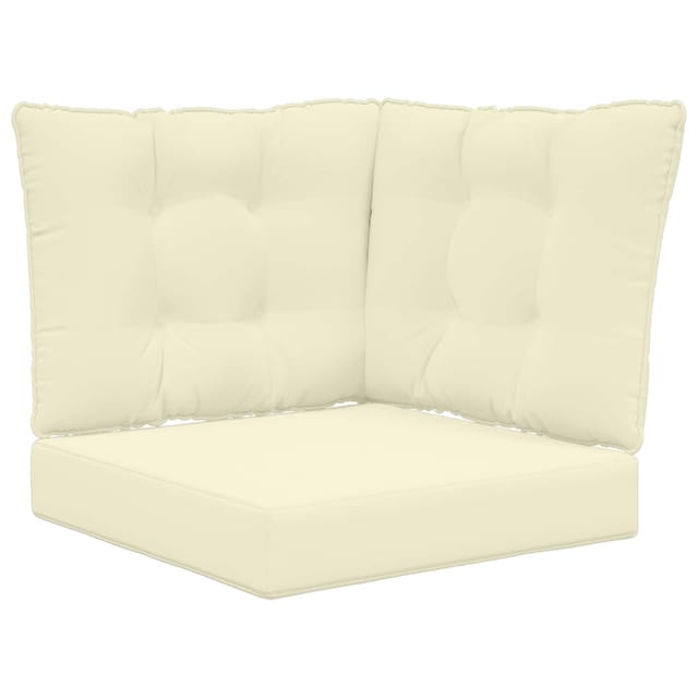 vidaXL Sofakissen für Draußen 3-Tlg Creme Polyester 900797