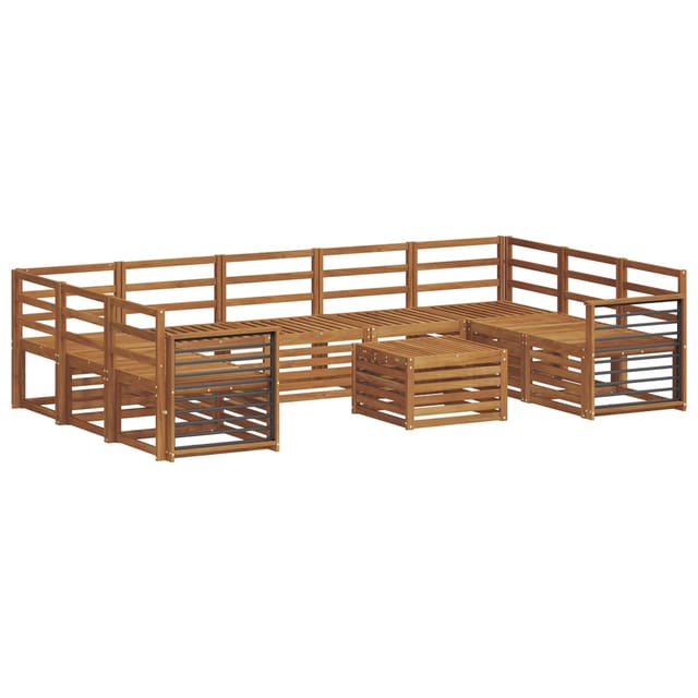 vidaXL Sofagarnituren 10-Tlg Natur Massivholz Akazie 3375529