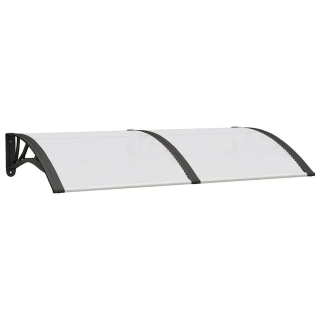 vidaXL Türvordach Schwarz und Transparent 150x75 cm Polycarbonat 153576