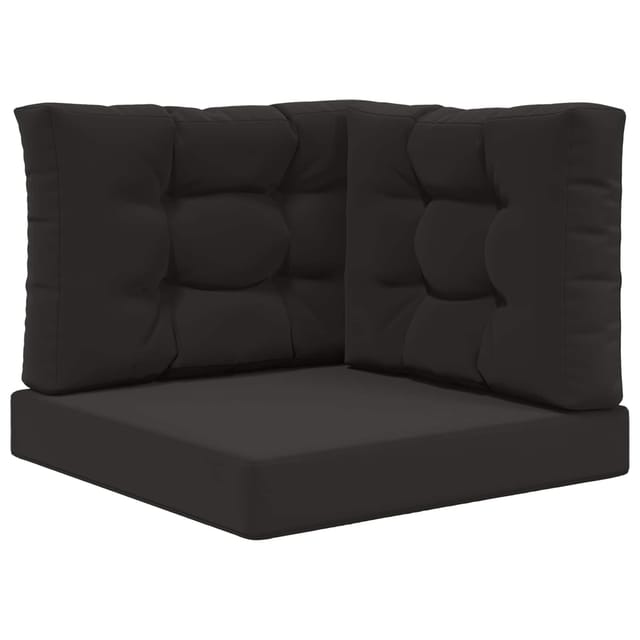 vidaXL Sofakissen für Draußen 3-Tlg Schwarz Polyester 900768