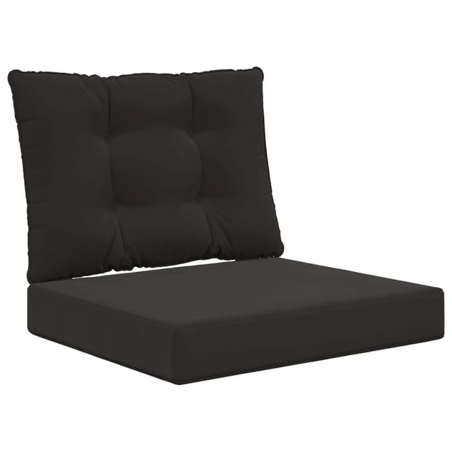 vidaXL Sofakissen für Draußen 2-Tlg Schwarz Polyester 900785