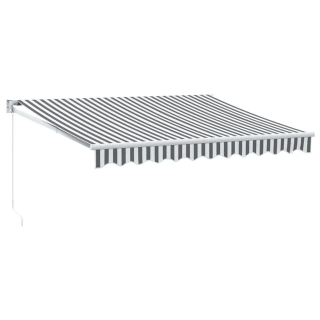 vidaXL Markise Einziehbar Anthrazit und Weiß 3x2,5 m Stoff & Aluminium 3216103