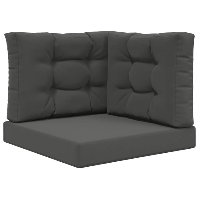 vidaXL Sofakissen für Draußen 3-Tlg Anthrazit Polyester 900761